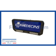 Panneau pare-soleil avec feux flash bleu (SOS MEDECINS) Visormate 911 SIGNAL 051901B-M