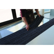 QUICKMAT-TILE 23 x 75 cm - Tapis d'accueil en lames polyamide absorbantes et bandes polypropylène - Romus_1