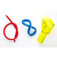 Règle - en plastique flexible transparent - couleur jaune - poids 28g_1