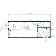 Bâtiment modulaire mixte bureau - sanitaire 15 m²_1