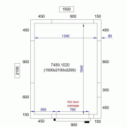Chambre froide négative 1500X2100X2200 - 80mm Pro Line Combisteel_1