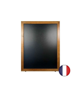 Chevalet stop trottoir sur patins avec cadre bois - 85 x 65 cm - Référence : LSTF83CH_1