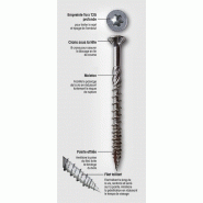 Seau de 500 vis inox A2 5x50mm - 1 foret, 1 embout Torx T25, 4 espaceurs de lame de terrasse_1