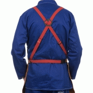 Tablier de soudeur en cuir croûte de bovin 91x60cm - bretelles croisées - PCTC9160 - Weldas_1