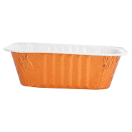 Barquette aluminium laqué cuivre intérieur blanc 490cc 15x12,5x4,4cm par 100_1