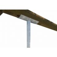 Clôture de carrière - Horse Stop - Lice Prévoyance 1 lice avec planche - poteaux acier galvanisé - ref. Lp1p6_1