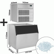 Machine à paillettes de glace - 390 kg/24h avec bac à glaçons de 480 kg_1