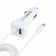 StarTech Chargeur Voiture Lightning avec Cble Spiralé_1
