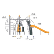 Structure multi-jeux 5 à 12 ans - Agito Vox gris 8002203 - Hags - Fondation à enterrer_1