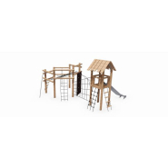Structure multifonctions en robinier Kimalia - 8045587 - Hags - pour enfants de 5 à 12 ans - dimensions 8400x6800x3780 mm_1