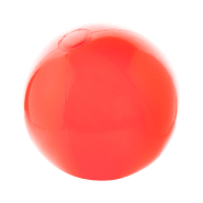 Ballon de plage gonflable en PVC brillant - diamètre 40 cm - couleur rouge_1