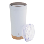 Mug thermos - isotherme à double paroi en acier inoxydable recyclé - base en bambou - 600 ml_1