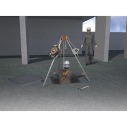 Treuil manuel en câble acier galvanisé 250 kg  30 m avec système anti retour - TR00630_1