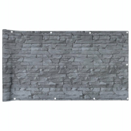 Vidaxl écran d'intimité de jardin aspect pierre de rebord gris pvc 4005527_1