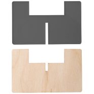 Support pour bougie - contreplaqué de bouleau et acrylique transparent - livré à plat_1