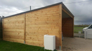 Abri voiture 36 m² en bois Douglas - GAR007 - LCI Cheval - Toiture bac acier anti-condensation_1