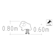 Jeu sur ressort Ovis 1 place - réf 8044654 - Hags - Blanc - Fondation à enterrer_1