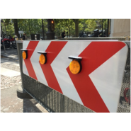 Lampe solaire de renforcement pour panneaux - Flash 6 LEDs super bright avec réflecteur couleur ambre - LAM 6 SOL_1