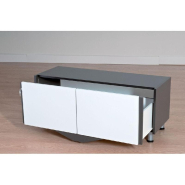 Meuble présentoir à tiroirs L120xP44xH50cm - gris anthracite - personnalisable avec façades Banko H40cm_1