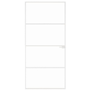 Vidaxl porte d'intérieur blanc 93x201,5 cm trempé verre aluminium fin 153668_1