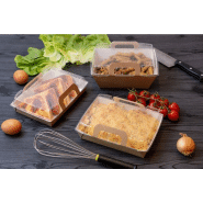 100 paniers chauds S Vision+® en kraft brun - 850 ml - Apte au micro-ondes et congélation_1