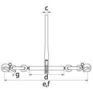 Tendeur à cliquet - EN 12195-3 - pour arrimer les charges en toute sécurité pendant le transport_1