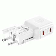 VALUE Chargeur de voyage, EU/UK/US, 2 ports USB C, 45 W_1
