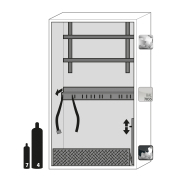 Armoire de stockage intérieure pour bouteilles de gaz G-ULTIMATE-90 - Modèle G90.205.120 - Réf 30657-001-30659 - Conforme NF EN 14470-2 et CE_1