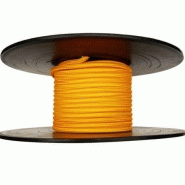 Fil électrique tissé jaune maïs - Look rétro en tissu - Vendu au mètre_1