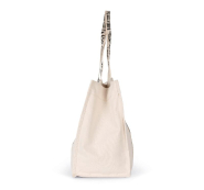 Grand sac shopping recyclé à soufflet - Kimood - 67% coton recyclé - Poche zippée - Réf: KINS114_1