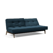 Innovation Living - Canapé convertible Splitback EIK 115x200 cm - Chêne fumé - Tissu Argus Navy Blue_1