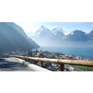 Glissière de sécurité avec rondin en bois de 18 cm de diamètre