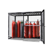 256861w - Local pour bouteilles de gaz GSN 2.28 - stockage jusqu'à 50 bouteilles de 50L - acier robuste et galvanisé_1