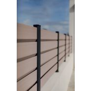 Clôture moderne avec poteaux aluminium 90x60