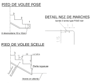 Escalier à volée droite - soriba - 23 marches