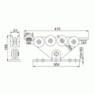 Monture autoportante double rail 8570_1