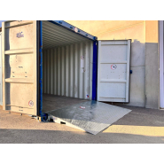 Rampe d'accès galvanisée à chaud pour conteneur au sol - Capacité 8T - AZ Ramp Hcry-08 GAV_1