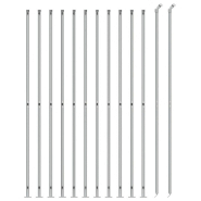 Vidaxl clôture en mailles de chaîne avec bride argenté 1,4x25 m 154043_1