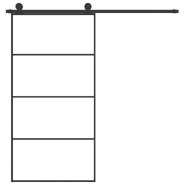 Vidaxl porte coulissante et kit de quincaillerie 102,5x205cm verre esg 3152150_1
