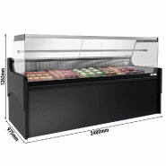 Vitrine comptoir réfrigérée droite EVERT 2480 mm - 1 étagère_1