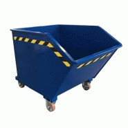 Benne basculante large sur roulettes 300l à 1500l_1