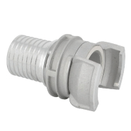 Demi-raccord symétrique avec verrou - DN 50 mm - Embout annelé Ø 51 mm - Alu_1