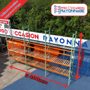Lot de rayonnage - Hauteur 5 500mm, Longueur 8 400mm, Profondeur 1 000mm - Manulab_1