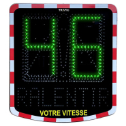 Radar pédagogique, caractères de 40 cm de hauteur, alimentation : solaire ou éclairage public_1