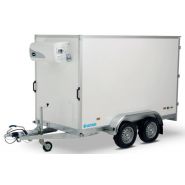 Remorque réfrigérée pour transport de marchandises avec double essieu