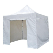 Tente 3x3m en aluminium - toit polyester blanc 300g/m² - réglable en hauteur avec sac de transport_1
