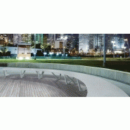 Banc public en béton ultraléger circulaire - modèle Bridge - finition lisse Aubrilam_1