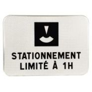 Panonceau durée maximum du stationnement M6c1 - disque et durée limitée_1