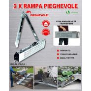 Rampe de chargement pliable - vounot - en acier galvanise - capacité de charge: max. 200 kg par rampe_1