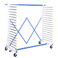 Chariot à étagère pour les pièces peintes avec 4 roulettes pivotantes robustes -  VARIOFLEX_1